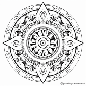 Mystical Cosmic Mandala Coloring Pages 4
