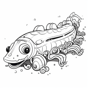 Mystical Electric Eel Coloring Pages for Fantasy Lovers 3