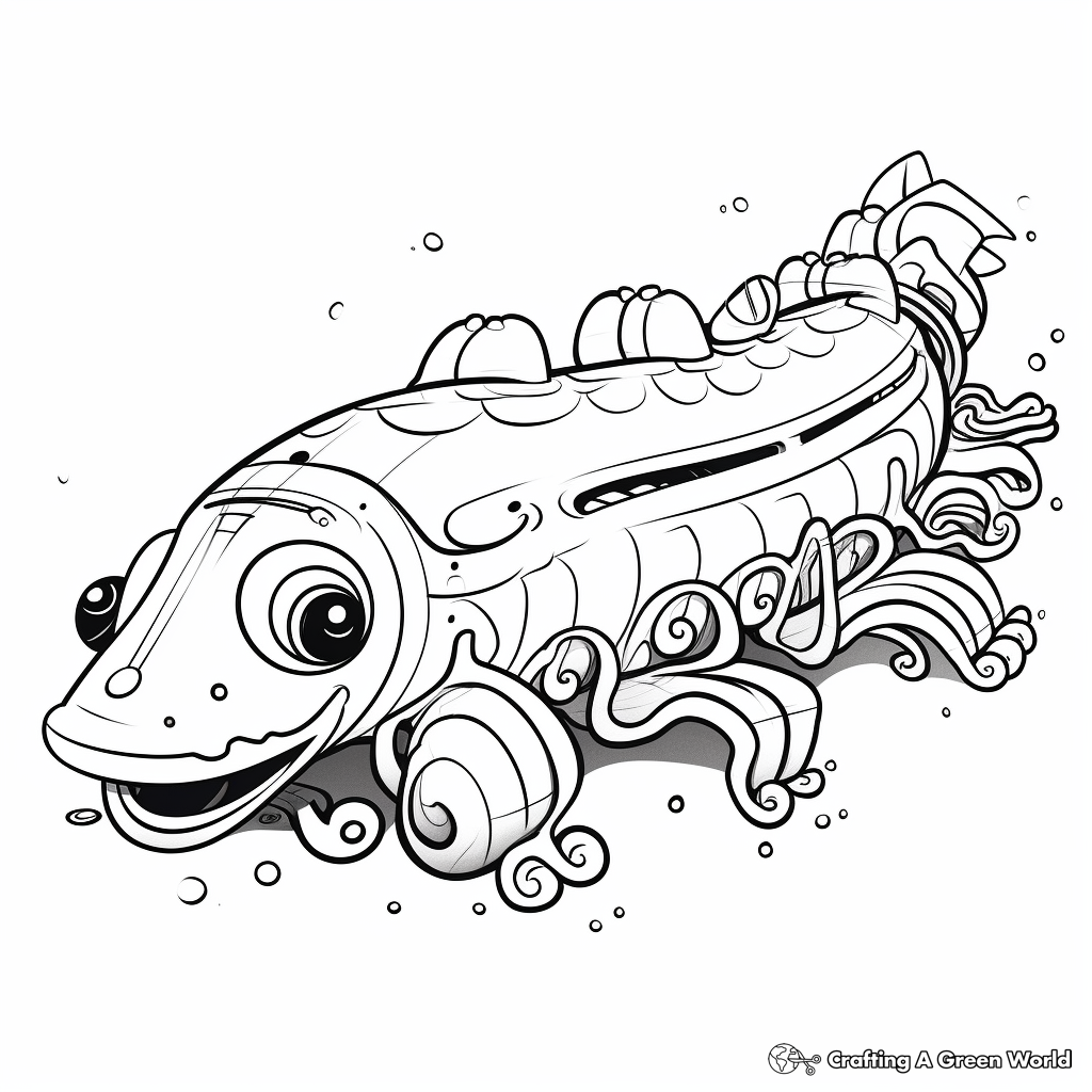 Mystical Electric Eel Coloring Pages for Fantasy Lovers 3