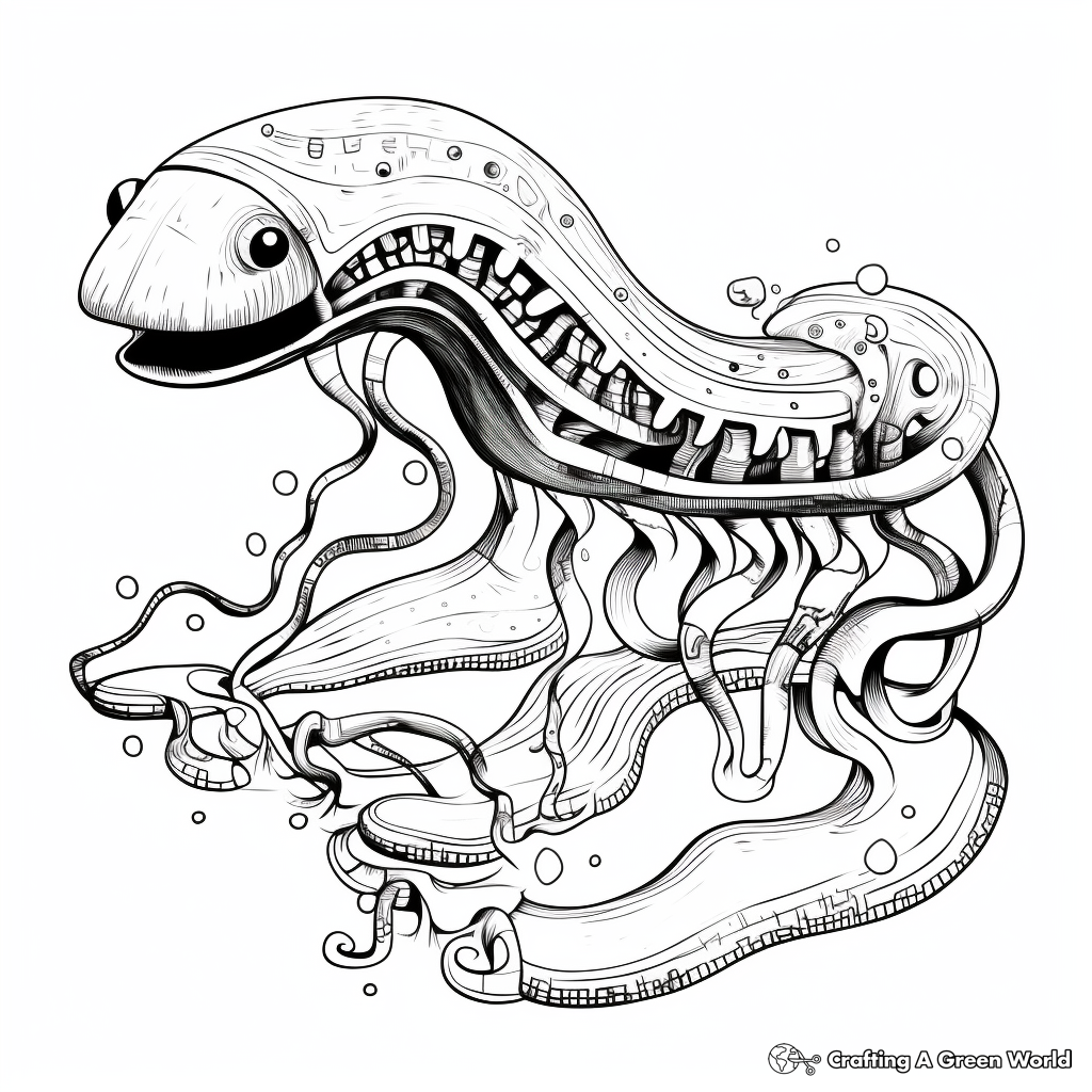 Mystical Electric Eel Coloring Pages for Fantasy Lovers 4