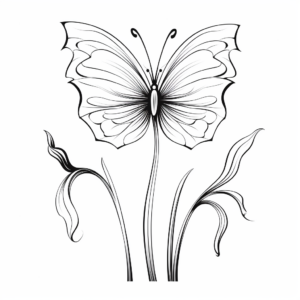 Mystical Half Butterfly, Half Bluebell Coloring Pages 4