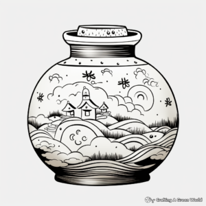 Mystical Japanese Raku Pottery Coloring Pages 3