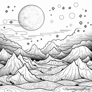 Mystical Milky Way Galaxy Coloring Pages 1