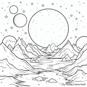 Mystical Milky Way Galaxy Coloring Pages 4
