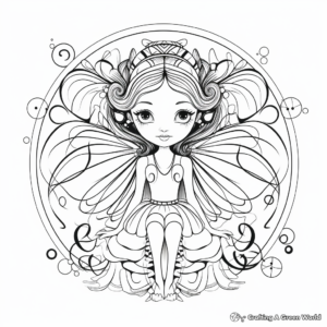 Mystical Printable Fairy Coloring Pages 4