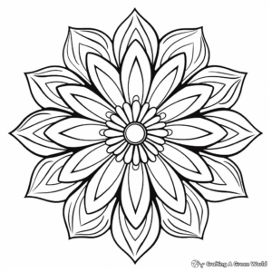 Mystical Starflower Mandala Coloring Pages 1