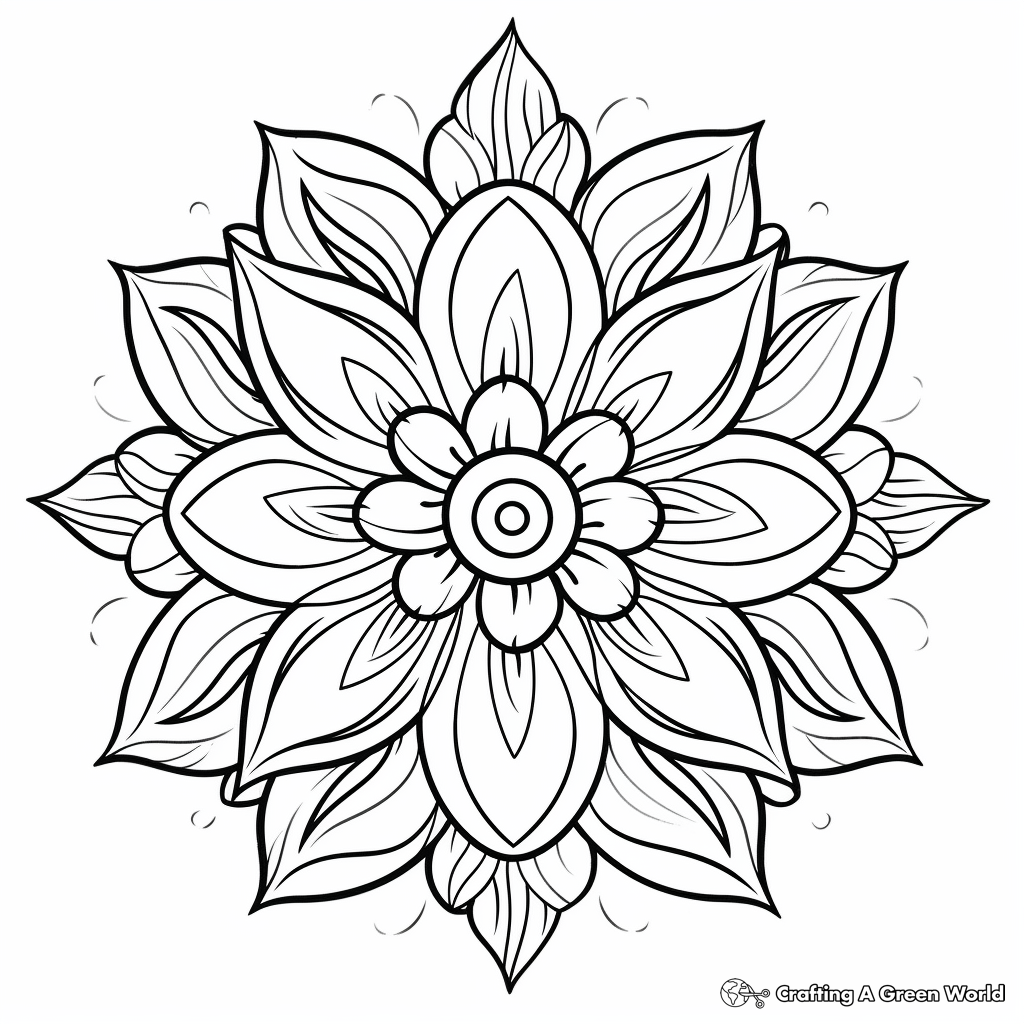 Mystical Starflower Mandala Coloring Pages 2
