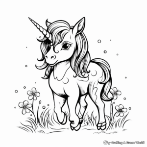 Mystical Unicorn Printable Coloring Pages 2
