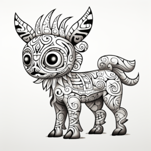 Mythical Alebrije Unicorn Coloring Pages 4