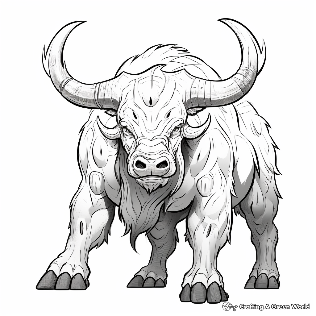 Mythical Bull, Minotaur Coloring Pages 1