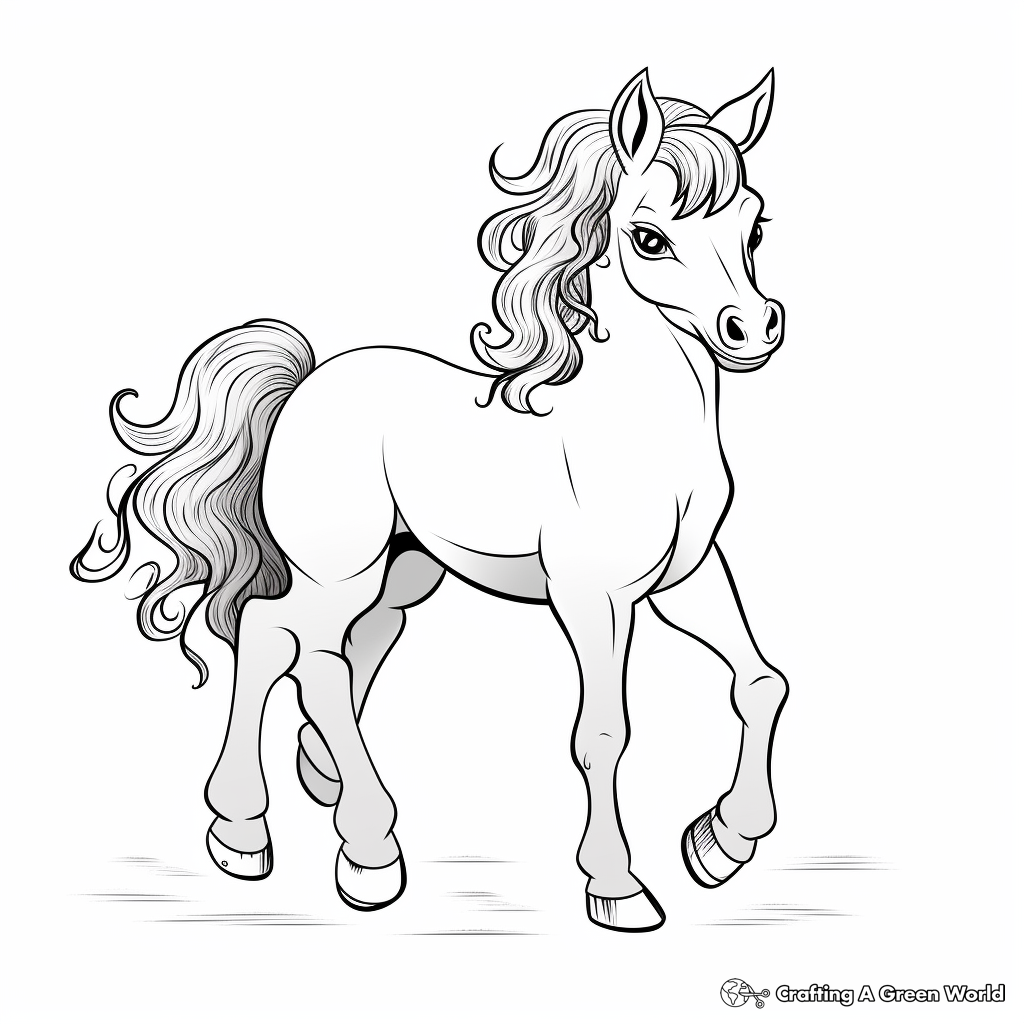 Mythical Unicorn Horse Coloring Pages 4