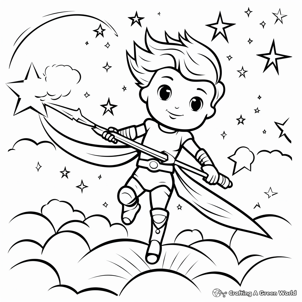 Mythological Shooting Star Coloring Pages 3