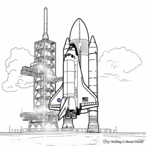 NASA's Rocket Coloring Pages: Apollo, Space Shuttle, and Falcon 1