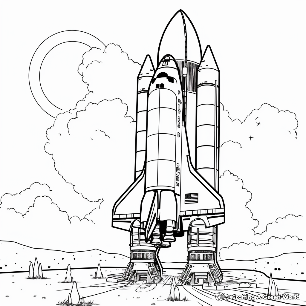 NASA's Rocket Coloring Pages: Apollo, Space Shuttle, and Falcon 3