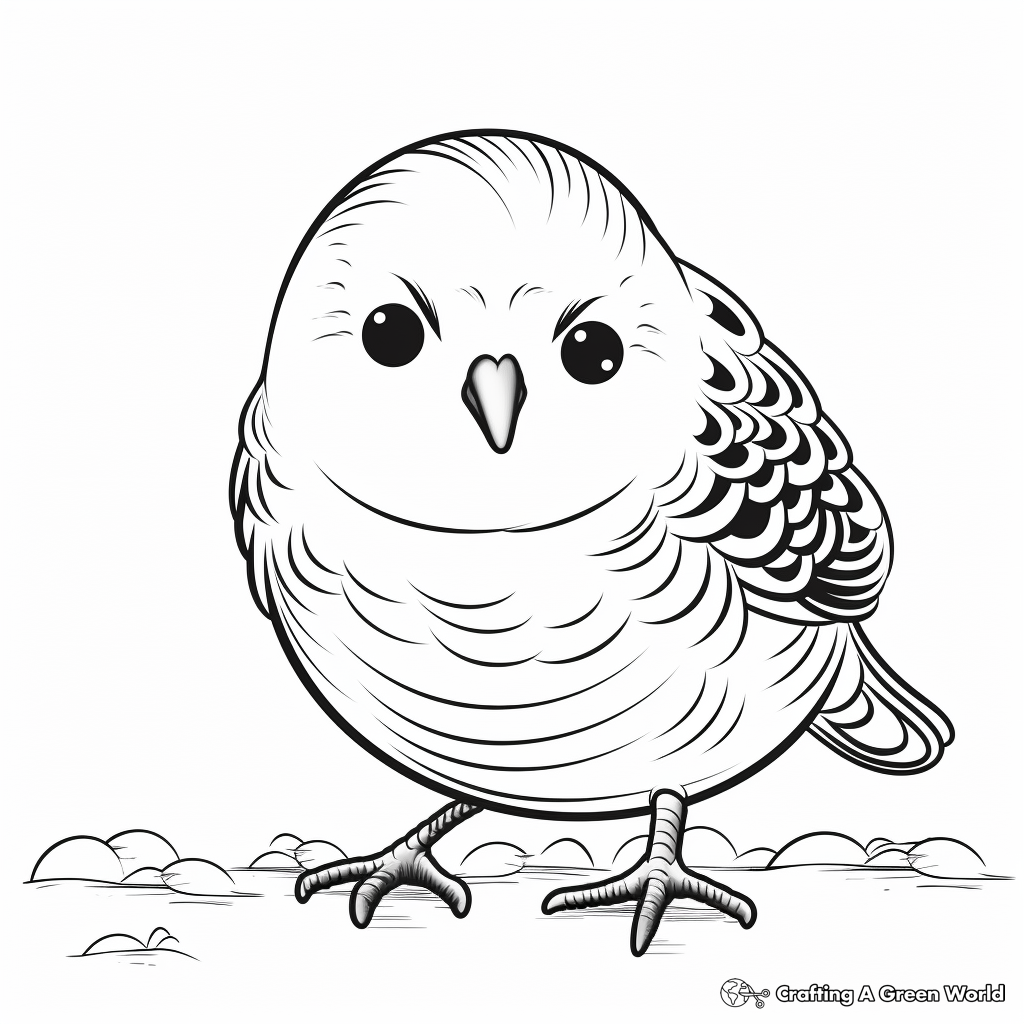National Bird Day: Special Edition Budgie Coloring Pages 1