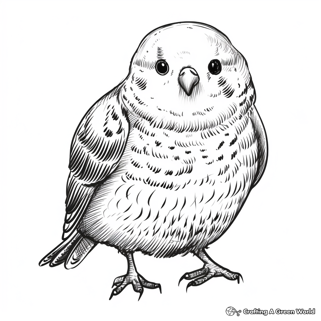 National Bird Day: Special Edition Budgie Coloring Pages 4