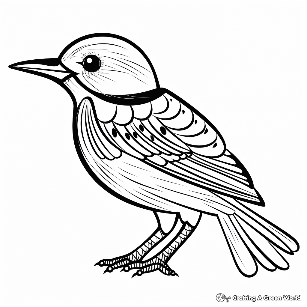 Native African Gonolek Bird Coloring Pages 1