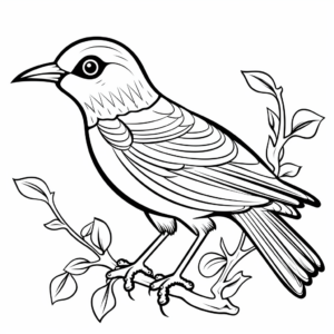 Native African Gonolek Bird Coloring Pages 4