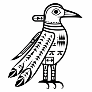 Native American Crow Symbol Coloring Pages 1