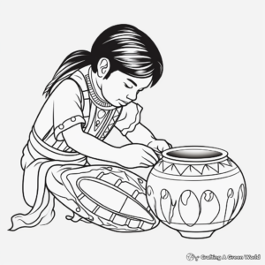 Native American Pottery Coloring Pages 2