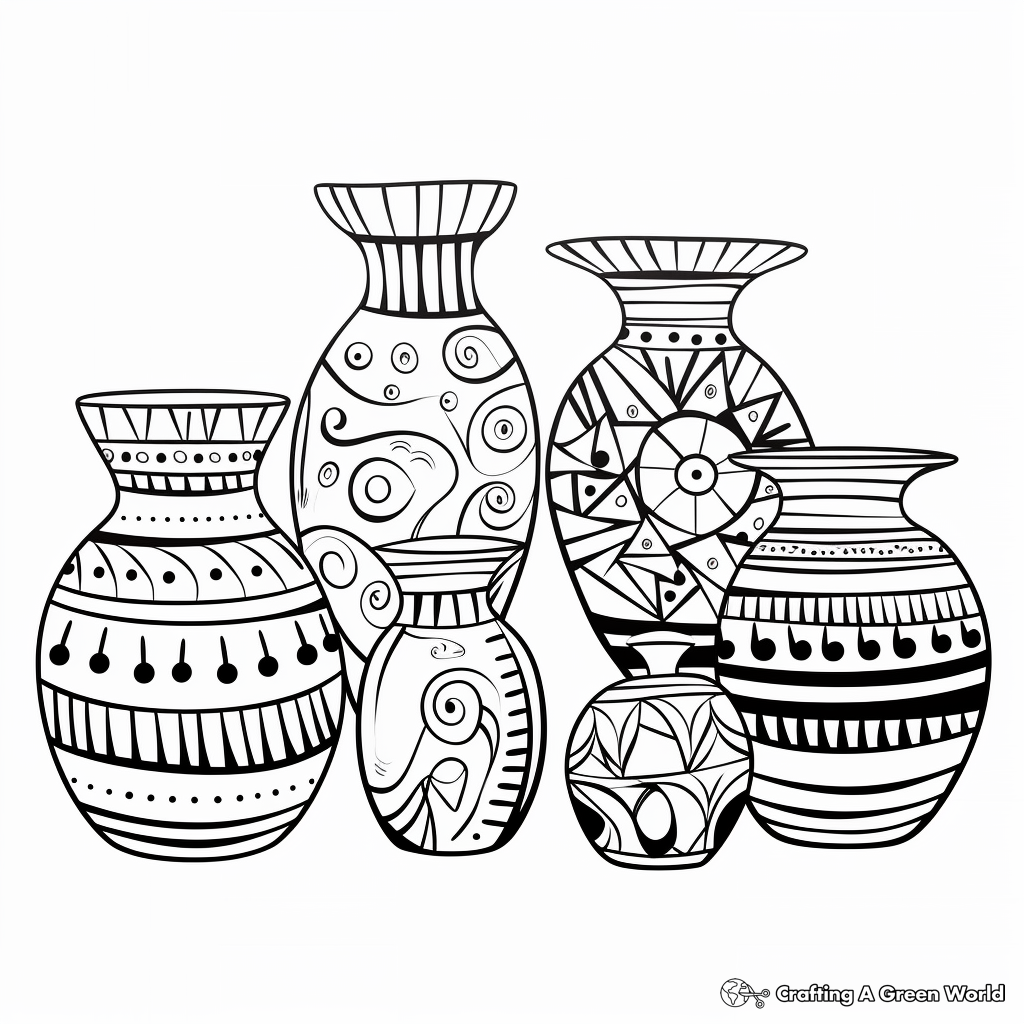 Native Australian Pottery Patterns Coloring Pages 3
