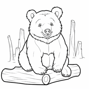Native Australian Wombat Coloring Pages 4