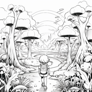 Nature-Infused Aesthetic Coloring Pages 2