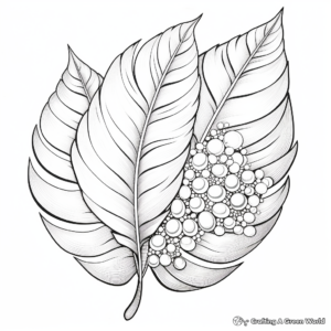 Nature-Inspired Detailed Leaf Coloring Pages 2