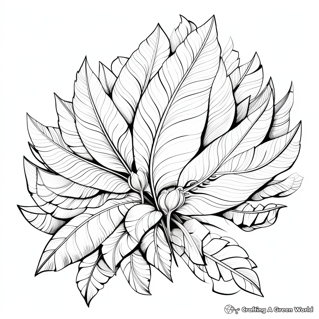 Nature-Inspired Detailed Leaf Coloring Pages 3