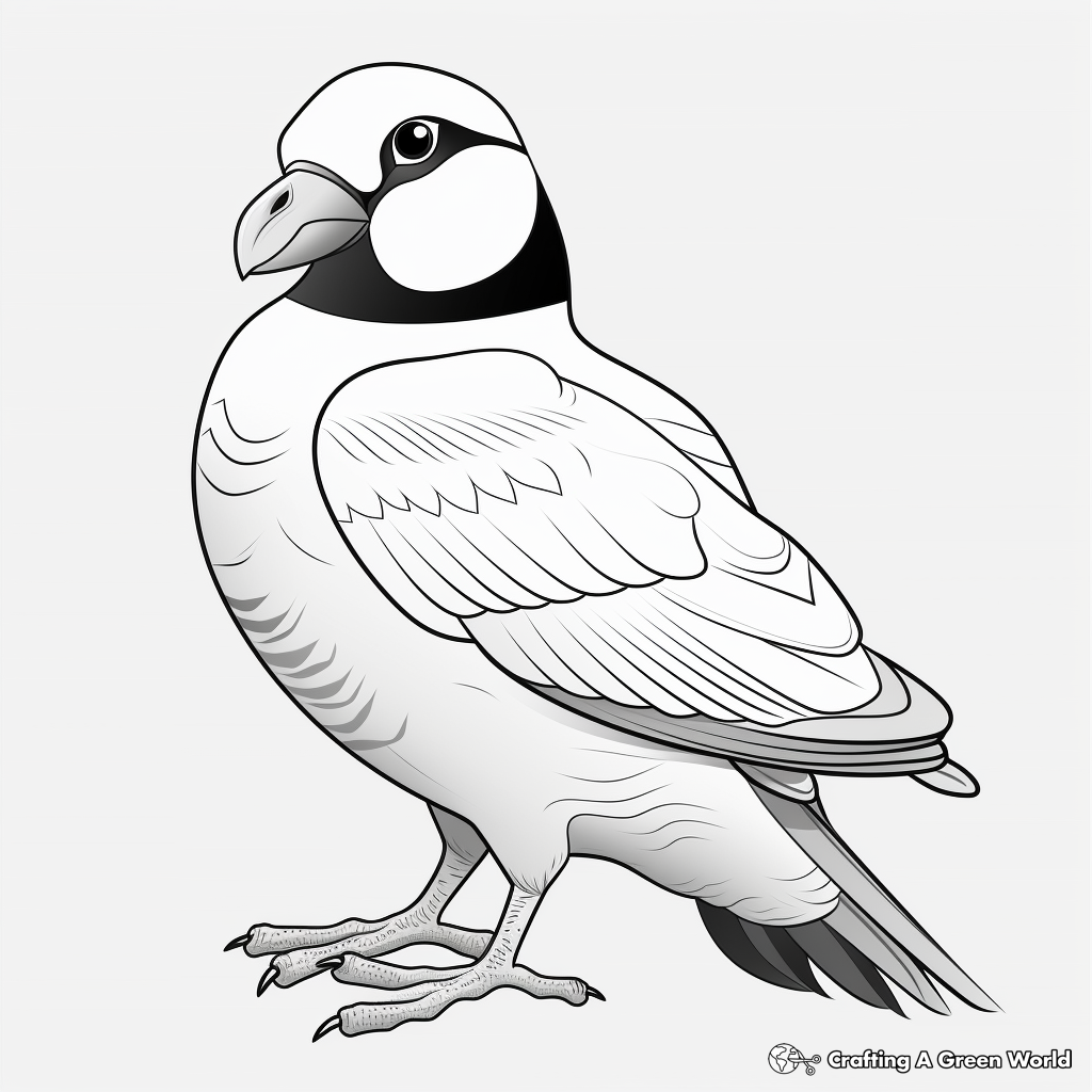 Nature-Inspired Horned Puffin Coloring Pages 4