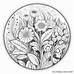 Nature-Inspired Mandala Coloring Pages 2
