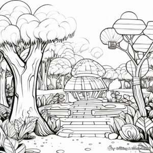 Nature-Inspired Trapezoid Coloring Sheets 3
