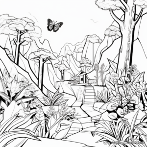 Nature-Inspired Trapezoid Coloring Sheets 4
