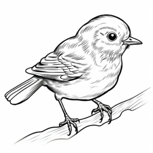 Nature's Beauty: Baby Finch Coloring Pages 4