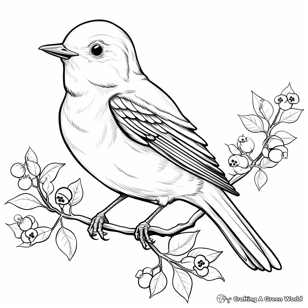 Nature's Music: Songbird Coloring Pages 1