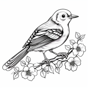 Nature's Music: Songbird Coloring Pages 4