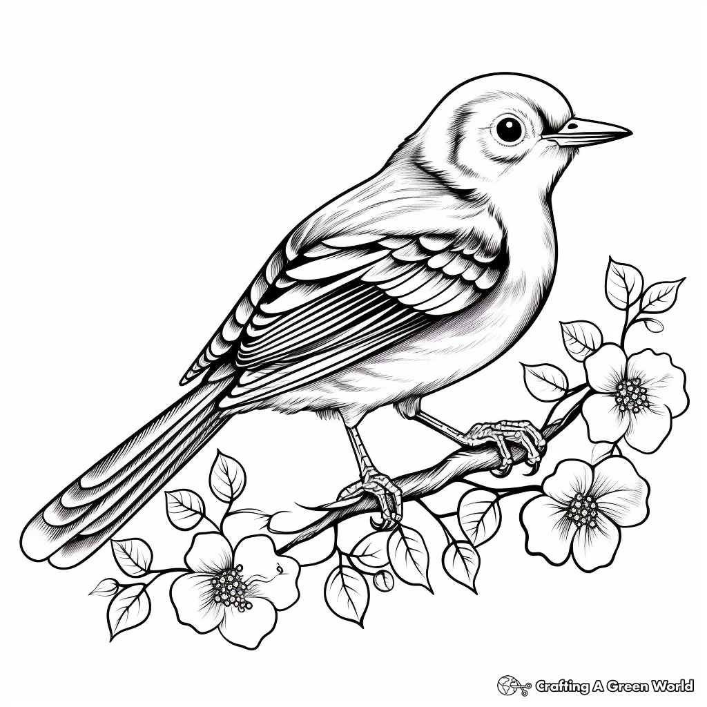 Nature's Music: Songbird Coloring Pages 3