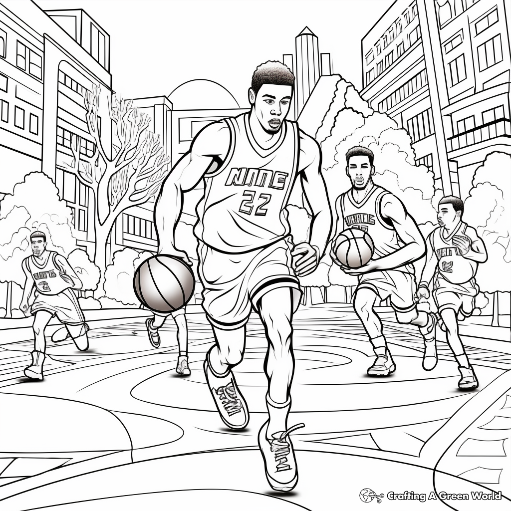 NCAA College Basketball Tournament Coloring Pages 1