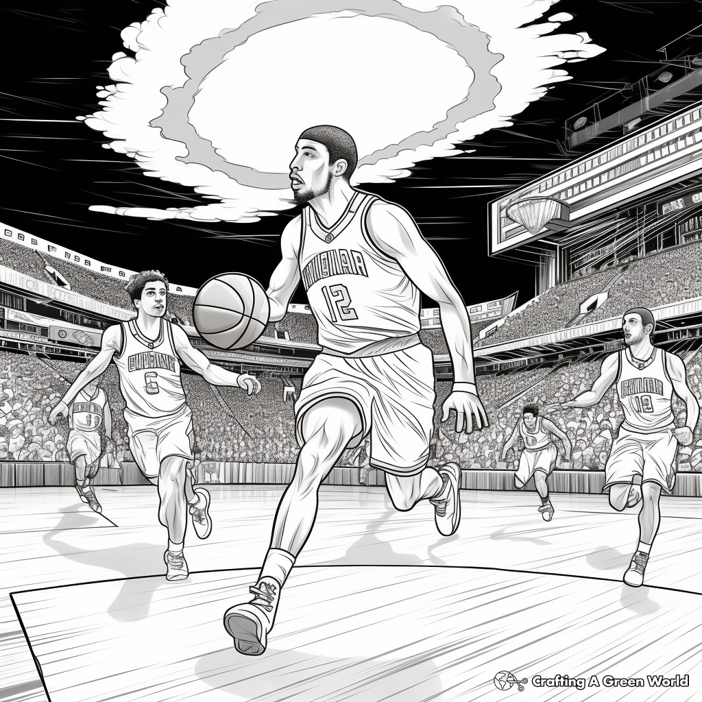 NCAA College Basketball Tournament Coloring Pages 2