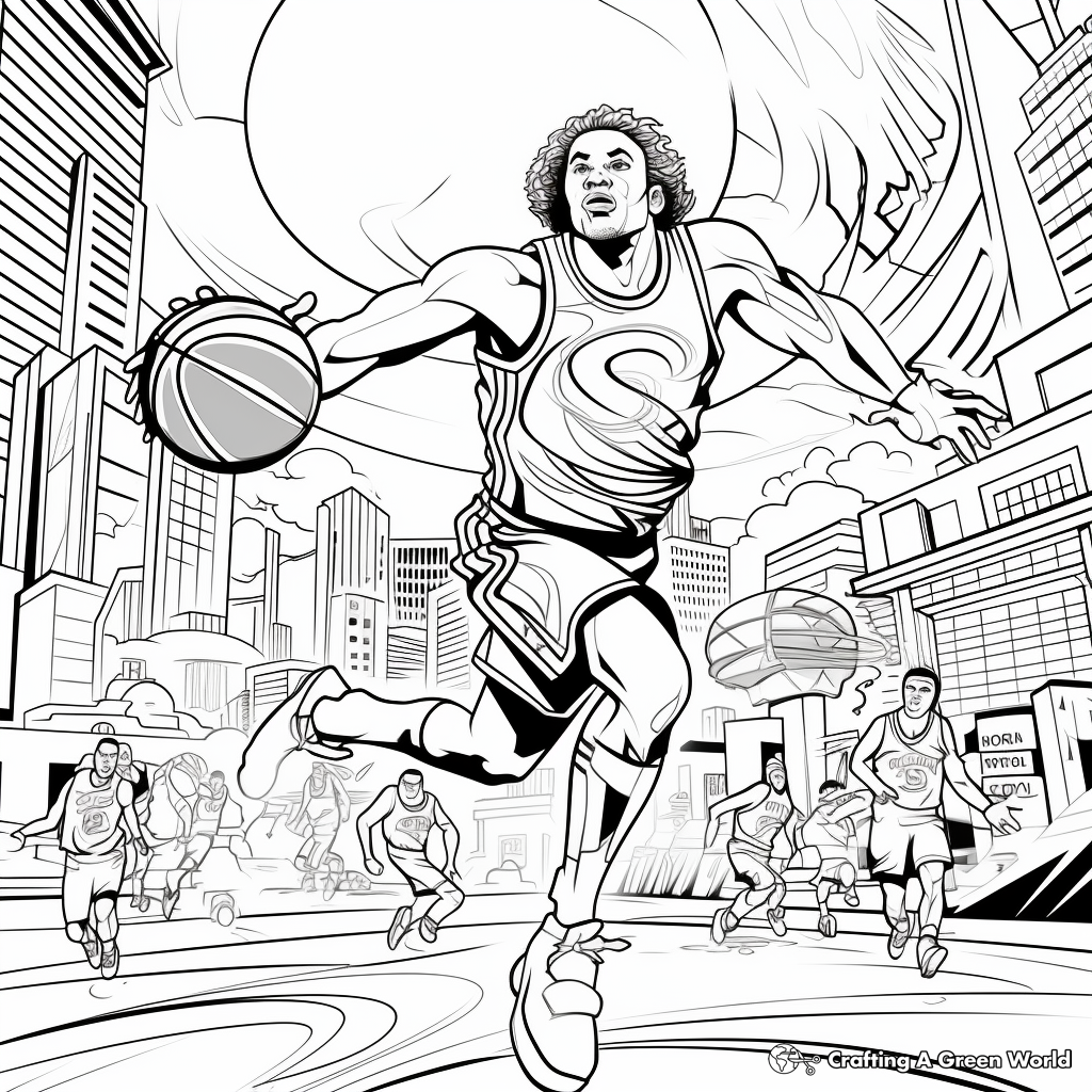 NCAA College Basketball Tournament Coloring Pages 4
