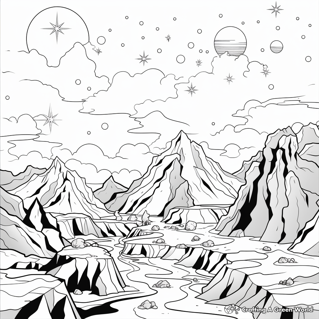 Nebulas and Star Clusters: Deep Space Coloring Pages 3
