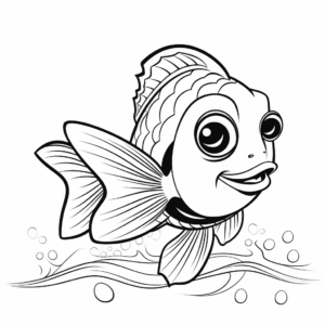 Nemo-Inspired Clownfish Cartoon Coloring Pages 3