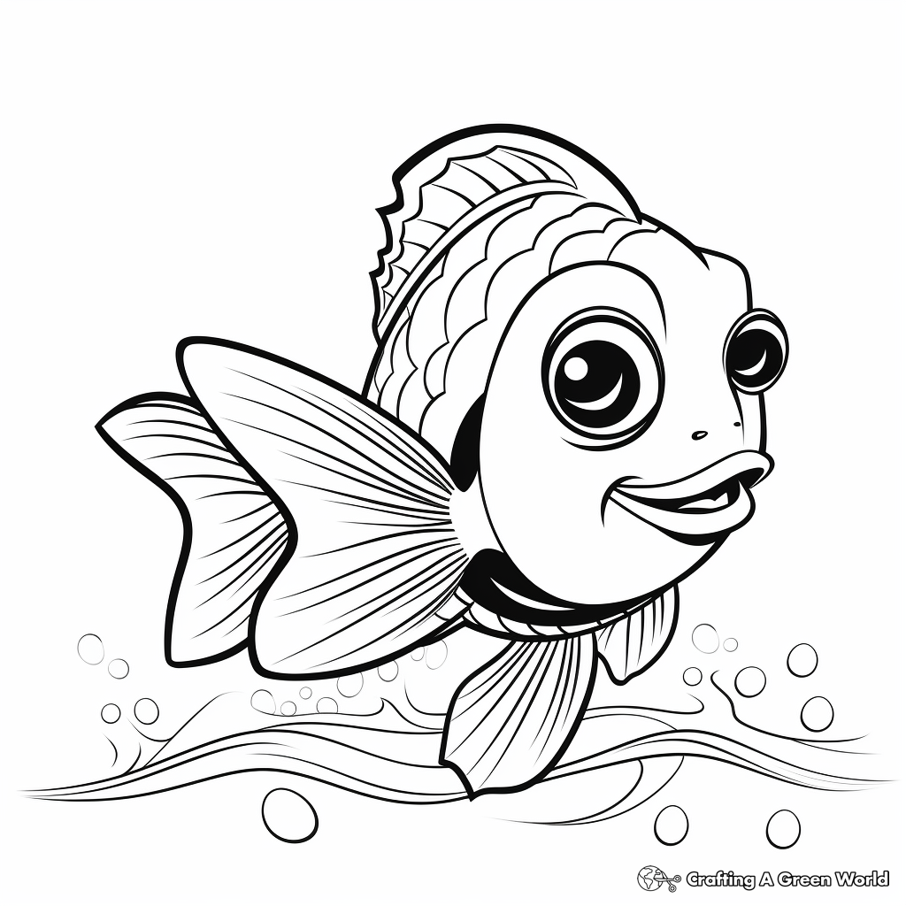 Nemo-Inspired Clownfish Cartoon Coloring Pages 3
