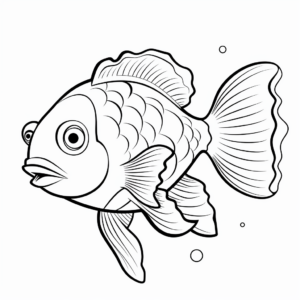 Nemo-Inspired Clownfish Cartoon Coloring Pages 4