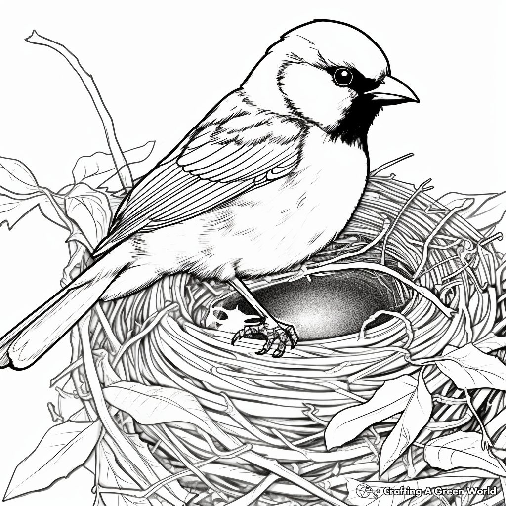 Nest of Black Capped Chickadees Coloring Pages for Naturalists 2