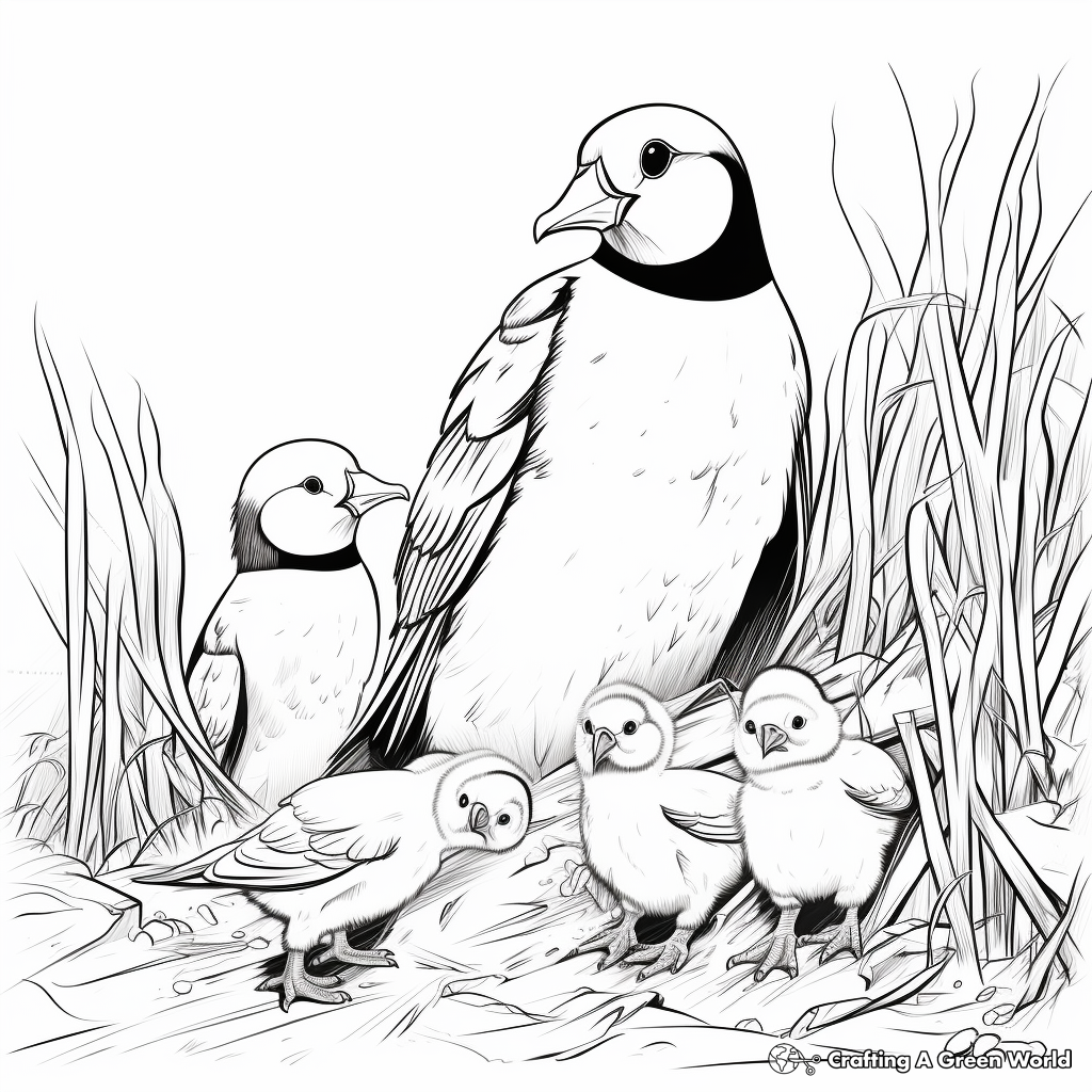 Nesting Puffin Coloring Pages for Bird Watchers 4
