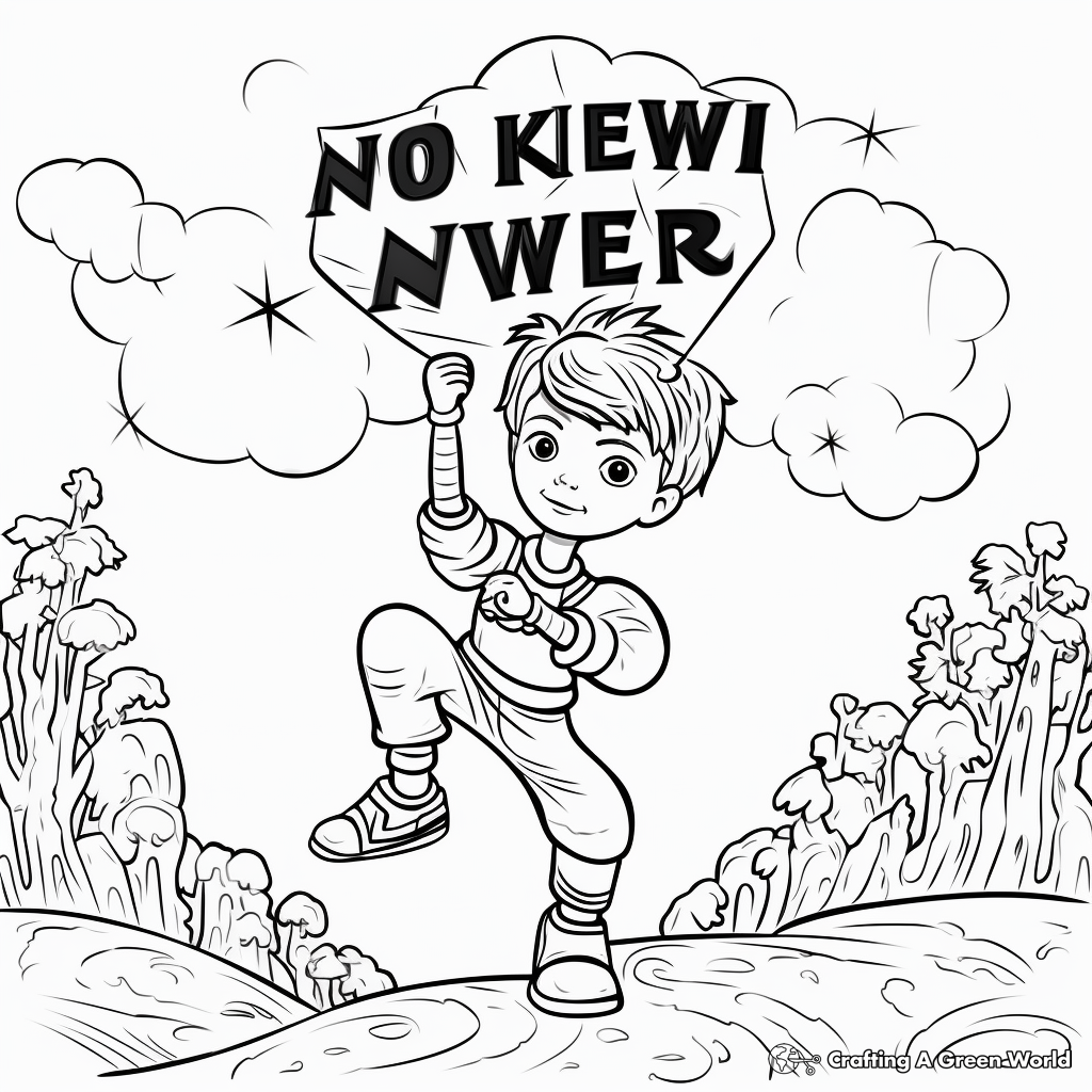 Never Give Up: Inspirational Message Coloring Pages 2