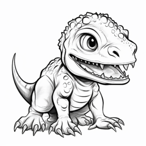 Newborn Baby T Rex Coloring Pages for Kids 3