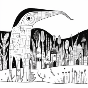 Night Scene Anteater Coloring Pages 2