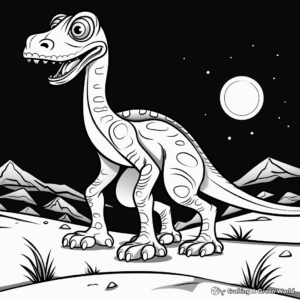 Night Vision Compysognathus Coloring Pages 1